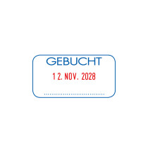 COLOP Datumstempel Printer S260 L3 "GEBUCHT", blau