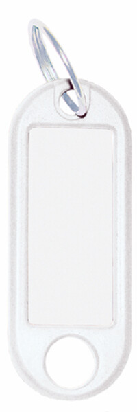 WEDO Schlüsselanhänger mit Ring, Durchmesser: 18 mm, weiß