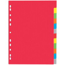 PAGNA Karton-Register, DIN A4, 6-teilig, 6-farbig