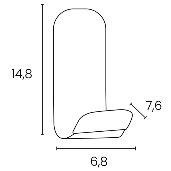UNiLUX Garderobenhaken "STEELY", magnetisch, weiß