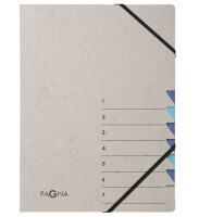 PAGNA Ordnungsmappe "Easy Grey", A4, 7 Fächer, grau blau