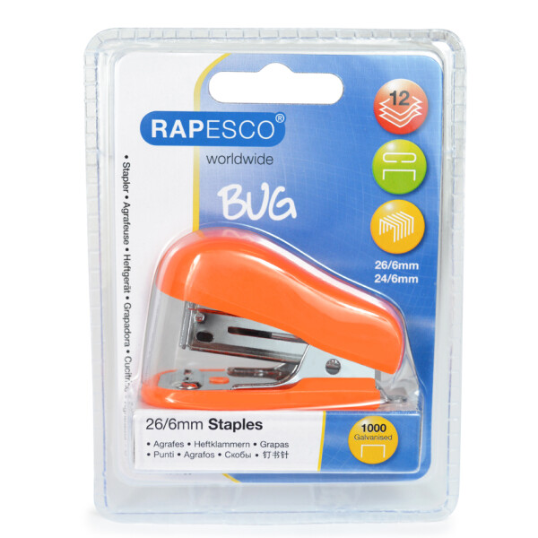 RAPESCO Heftgerät Bug Mini, Heftleistung: 12 Blatt, grün