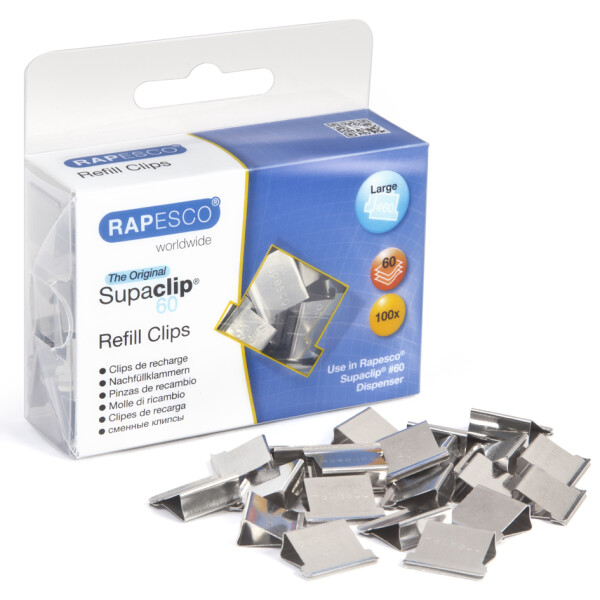 RAPESCO Dokumentenclip-Spender Supaclip 60, transparent