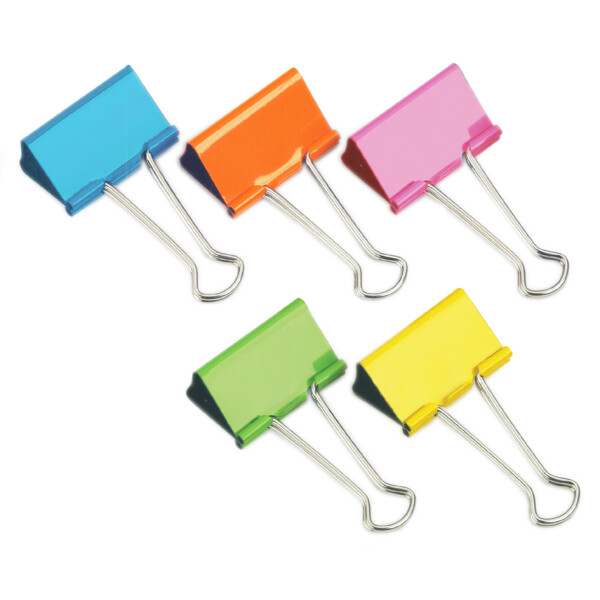 RAPESCO Foldback-Klammern, Breite: 19 mm, farbig sortiert