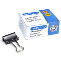 RAPESCO Foldback-Klammern, Breite: 19 mm, farbig sortiert