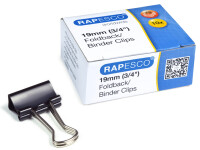 RAPESCO Foldback-Klammern, Breite: 41 mm, schwarz