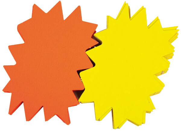 APLI Signal-Etiketten "Stern", gelb orange, 240 x 320 mm
