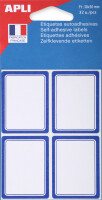 agipa Buchetiketten, weiß blau, 36 x 56 mm, liniert