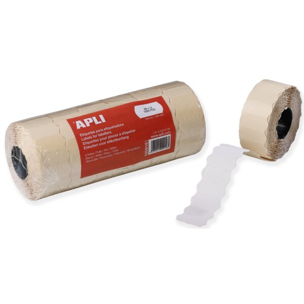 APLI Etiketten f&uuml;r Preisauszeichner, 26 x 12 mm, wei&szlig;