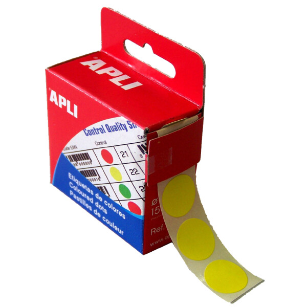 APLI Markierungspunkte, Durchmesser: 15 mm, rund, gelb