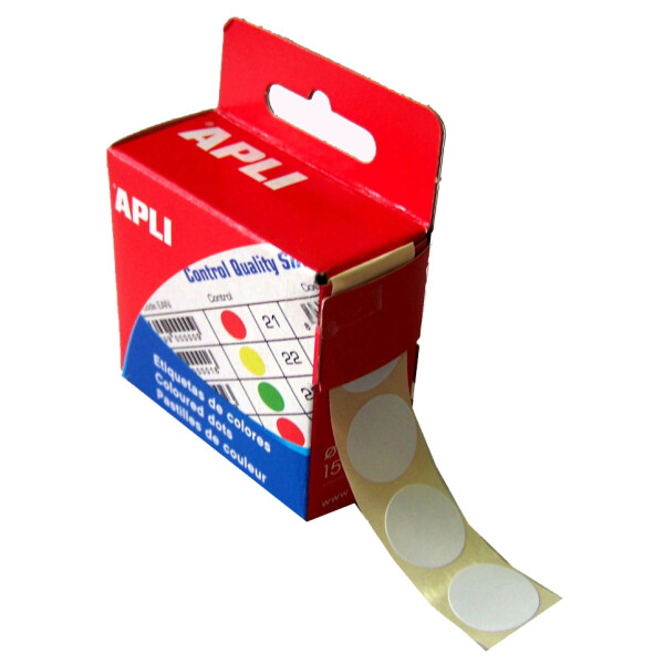 APLI Markierungspunkte, Durchmesser: 15 mm, rund, wei&szlig;