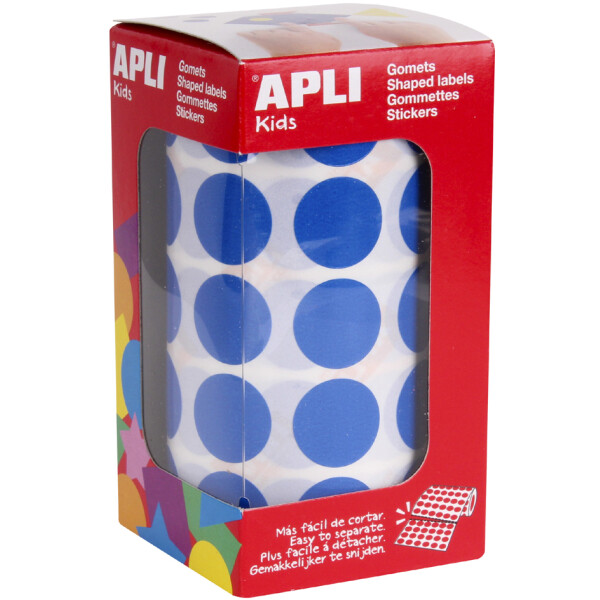 APLI Kids Sticker Creative "Rund", auf Rolle, blau