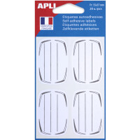 APLI Buchetiketten, rot blau, 36 x 56 mm, liniert