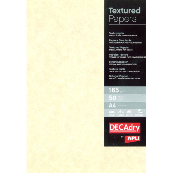 agipa Struktur-Papier, A4, 165 g qm, Pergament gold
