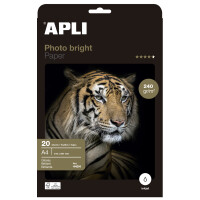 APLI Foto-Papier bright, DIN A4, 240 g qm, hochglänzend