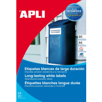 APLI Wetterfeste Folien-Etiketten, 99,1 x 139 mm, weiß