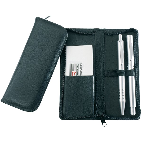 Alassio Schreibger&auml;te-Etui, f&uuml;r 3 Schreibger&auml;te, schwarz
