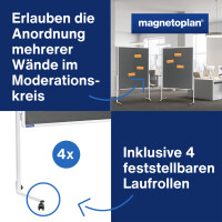 magnetoplan Moderationstafel, (B)1.200 x (H)1.500 mm, blau