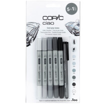 COPIC Marker ciao, 5+1 Set "Cool grey tones"