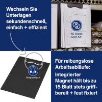 magnetoplan Magnetische Klemmbrett-Mappe, schwarz