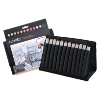 COPIC Marker classic, 24er Wallet mit 12 Architekturfarben