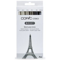 COPIC Marker ciao, 5+1 Set "Warm grey tones"