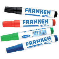 FRANKEN Flipchart Marker, Strichstärke: 2-6 mm, 4er...