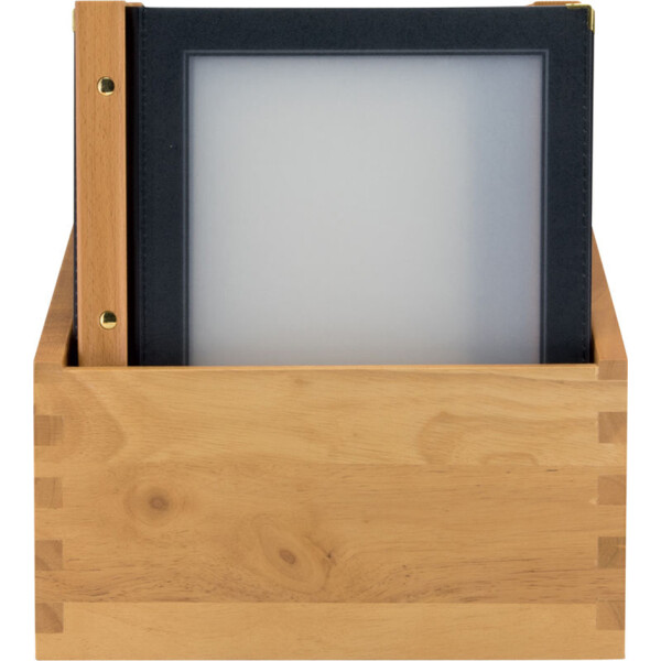 Securit Speisekarten-Mappe WOOD, DIN A4, 20er Box, schwarz