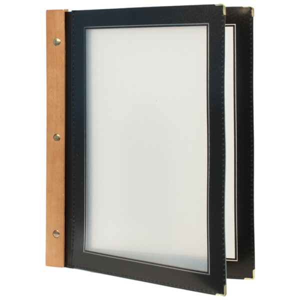 Securit Einlegehüllen für Speisekarten-Mappe WOOD, schwarz