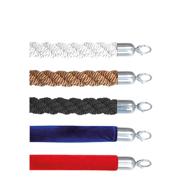 Securit Absperrsystem CLASSIC - Seil, weiß chrom