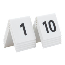 Securit Tischnummernset 1 - 10, weiß, Acryl