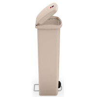 Rubbermaid Tret-Abfalleimer Slim Jim, 50 Liter, beige