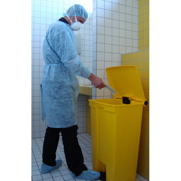 Rubbermaid Tret-Abfalleimer Slim Jim, 50 Liter, wei&szlig;