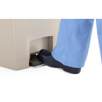 Rubbermaid Tret-Abfalleimer Slim Jim, 68 Liter, beige