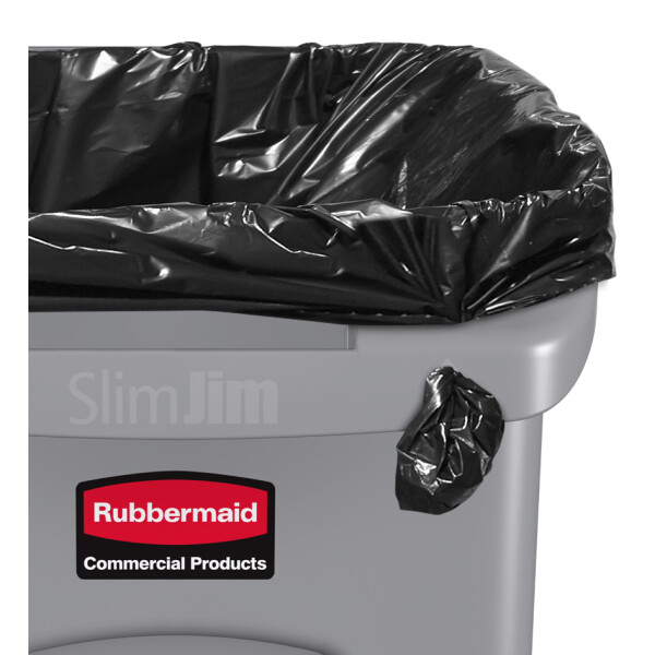 Rubbermaid Abfallbehälter Slim Jim mit Lüftungskanälen, grau