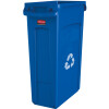 Rubbermaid Abfallbehälter Slim Jim mit Lüftungskanälen,blau