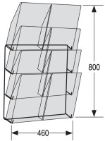 kerkmann Wand-Prospekthalter concept, DIN A4 hoch, 6 Fächer