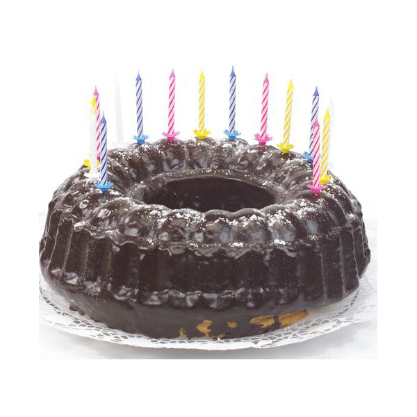 PAPSTAR Geburtstagskerzen, aus Wachs, weiß gestreift