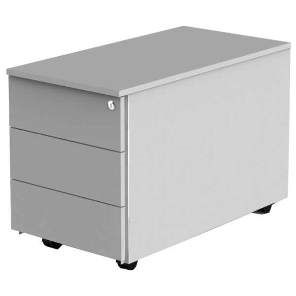 kerkmann Rollcontainer, 3 Schübe, weiß