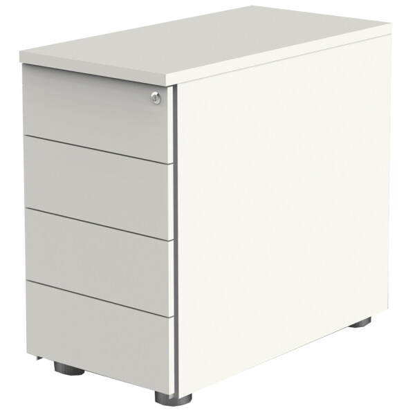 kerkmann Anstell-Container, 4 Schübe, weiß graphit