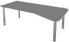 kerkmann PC-Schreibtisch Form 5, 4-Fuß-Gestell, weiß