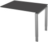 kerkmann PC-Schreibtisch Form 5, 4-Fuß-Gestell, graphit