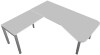 kerkmann PC-Schreibtisch Form 5, 4-Fuß-Gestell, graphit