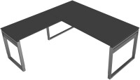 kerkmann Anbau-Schreibtisch Form 5, Bügel-Gestell, wenge