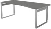 kerkmann PC-Schreibtisch Form 5, Bügel-Gestell, lichtgrau