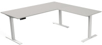 kerkmann Sitz-Steh-Schreibtisch Move 3 mit Anbau, weiß