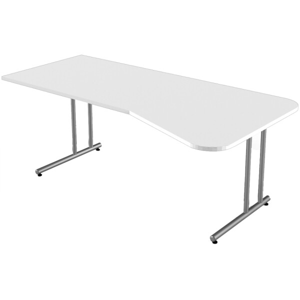 kerkmann PC-Schreibtisch Start Up, C-Fuß-Gestell, weiß