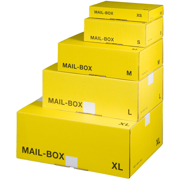 SMARTBOXPRO Paket-Versandkarton MAIL BOX, Größe: M, gelb