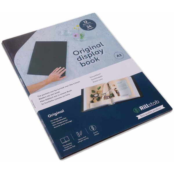 rillstab Sichtbuch "Original", DIN A3, 24 Hüllen, schwarz