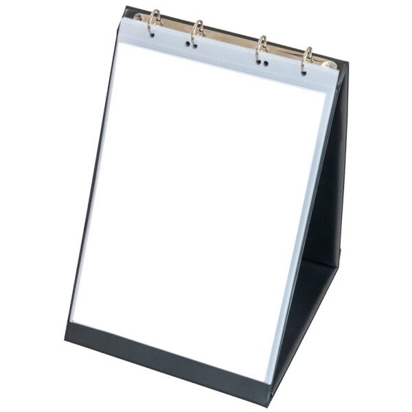 rillstab Tisch-Flipchart, A4 hoch, schwarz, inkl. 10 Hüllen